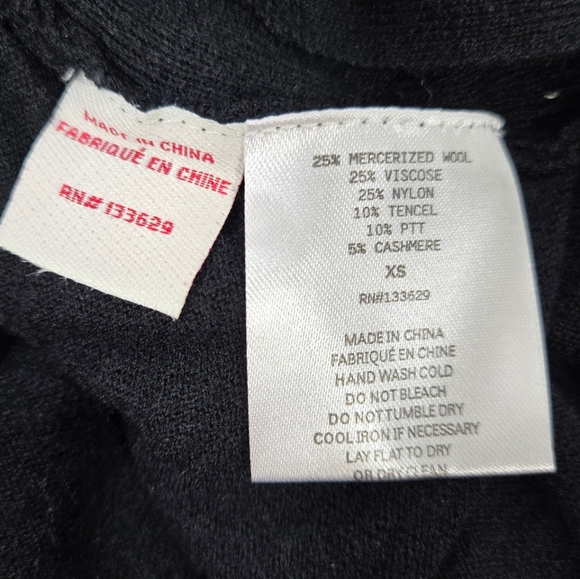 Yoon Cocoon Buttoned Down Black Draped Cardigan - Picture 12 of 13